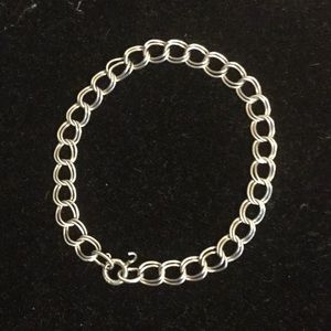 925 Sterling silver chain link bracelet 7.25"